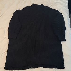 Oversize black sweater dress